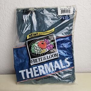 Mens Thermal Underwear Pants Fruit of the Loom Large 38-40 Green 1996 NOS New
